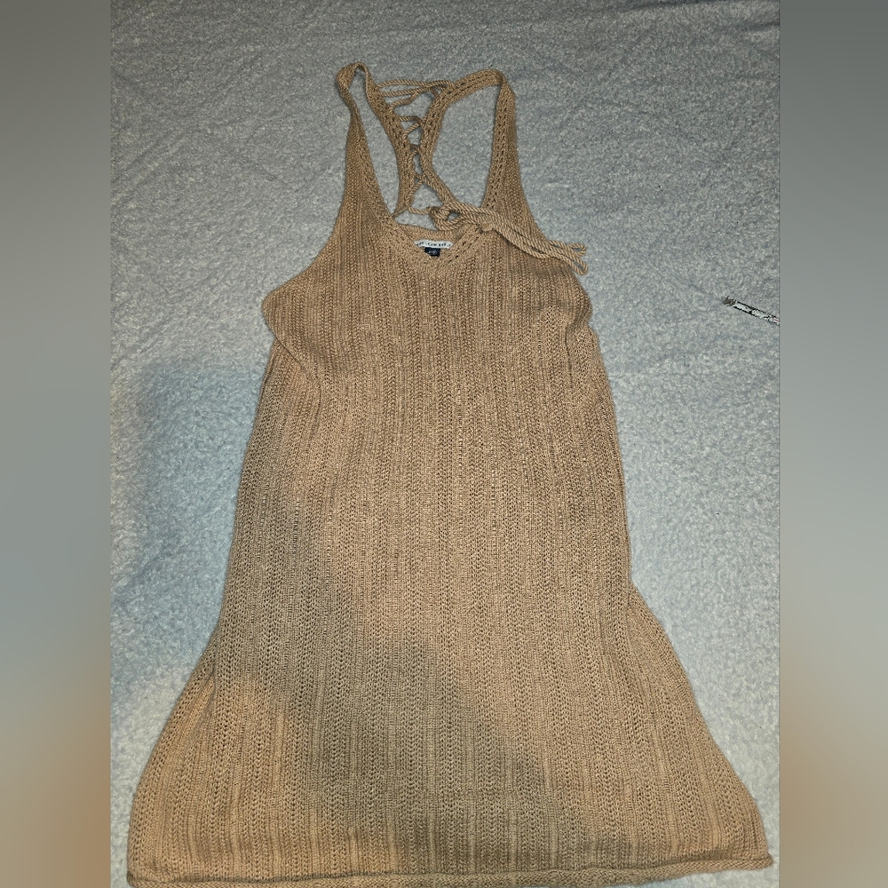 American Eagle Outfitters Tan Mini Knit Dress Size Lg